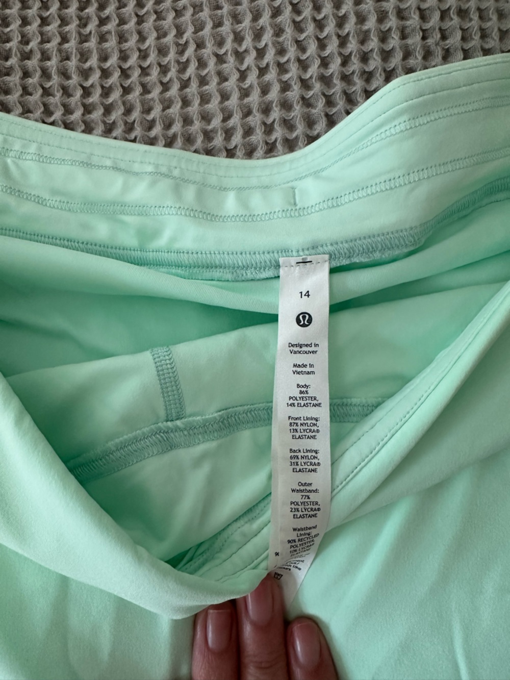 Lululemon Mint Green tennis skirt - Picture 3 of 5